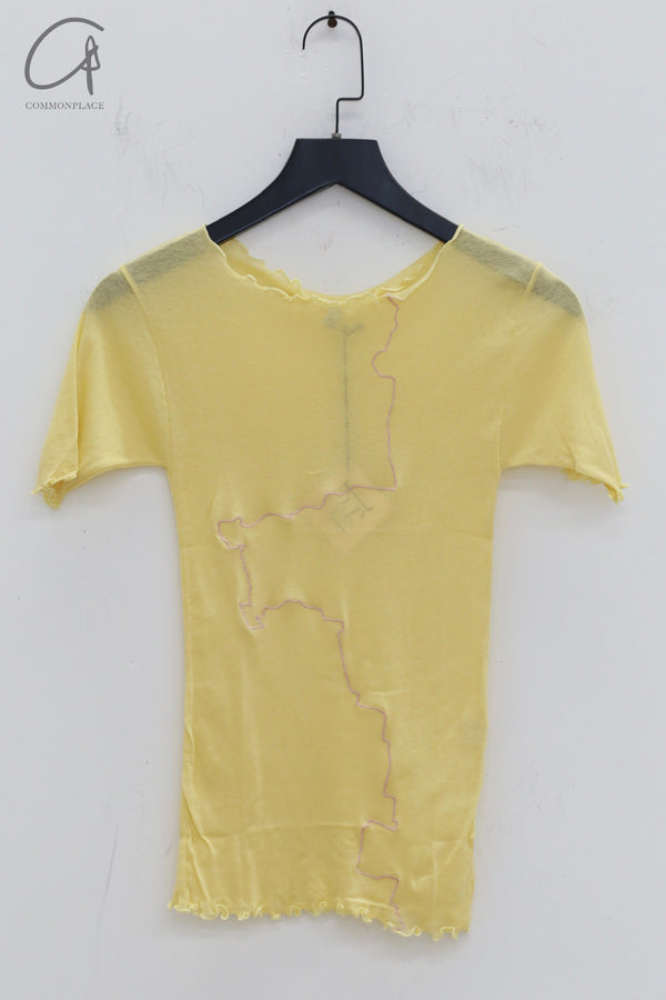 BASERANGE cotton T-shirt France BAS-TOGE-CG-SU24-ONE YELLOW TOGE-CG-000